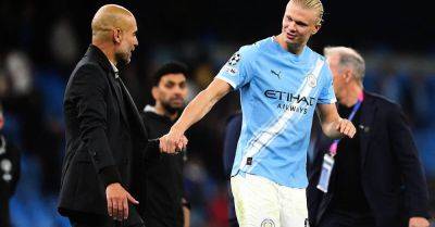 Cristiano Ronaldo - Kevin De-Bruyne - Pep Guardiola - Phil Foden - Erling Haaland - Giovanni Di-Lorenzo - Ruud Van-Nistelrooy - Jeremy Doku - Pep Guardiola backs Erling Haaland to break Champions League goalscoring record - breakingnews.ie - Italy - Norway