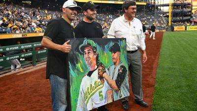 Star Game - Jack Wilson recreates 19-year-old first pitch to son, Jacob - ESPN - espn.com