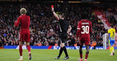 Liverpool boss Arne Slot fumes at Hugo Ekitike over ‘stupid’ red card