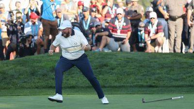 Tommy Fleetwood - Rory Macilroy - Bryson Dechambeau - Viktor Hovland - Patrick Cantlay - Russell Henley - Shane Lowry - Ryder Cup - Justin Rose - Justin Thomas - Scottie Scheffler - Matt Fitzpatrick - Europe holds off U.S. rally in singles, retains Ryder Cup - ESPN - espn.com - Britain - Usa - Norway - county Harris