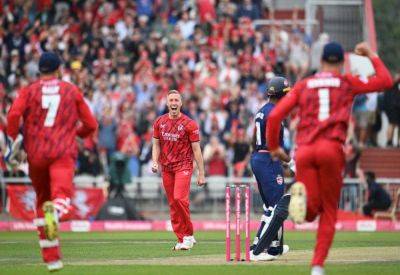 James Anderson - Zak Crawley - Sam Billings - Liam Livingstone - Kent Spitfires - Joey Evison - Lancashire Lightning (156-7) beat Kent Spitfires (153) by three wickets in the Vitality Blast quarter-final at Old Trafford - kentonline.co.uk