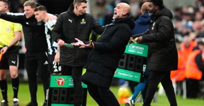 Pep Guardiola angered by VAR during Man City’s cup semi-final win at Newcastle