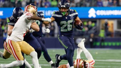 Seahawks RB Zach Charbonnet (knee) out for rest of playoffs - ESPN