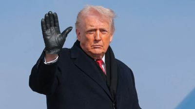 Trump arrives at Indiana-Miami college football national championship