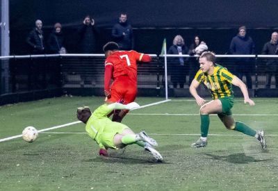 Whitstable Town manager Jamie Coyle praises analysis work of Laurence Ball and Taylor Couldry as Oystermen move step towards Wembley final return with 4-1 victory at Harpenden Town
