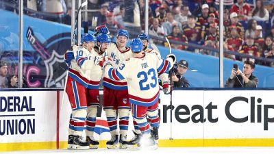 Igor Shesterkin - Mike Sullivan - Sam Reinhart - Mika Zibanejad - Paul Maurice - Rangers beat Panthers in NHL's first outdoor game in Florida - ESPN - espn.com - Sweden - New York