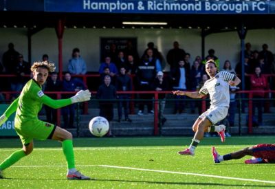 Ebbsfleet United midfielder Ben Chapman on scoring his first goal of the season in a 2-0 win at Hampton & Richmond in National League South