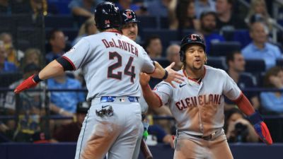 Freddy Peralta - Guardians come from behind to beat Rays in Game 1 of ALCS - ESPN - espn.com - Usa - New York - county White - county Ray - county Tyler - county Wells - county Bay