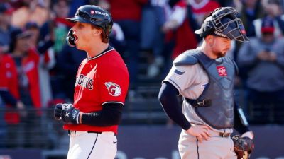 Petey Halpin HR puts Guardians past Rays in ALCS Game 3 - ESPN - espn.com - county White - county Ray - county Bay