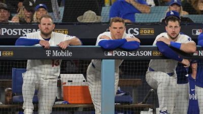 Dave Roberts - Miguel Rojas - Max Muncy - Dodgers tip cap to Brewers as title reign ends in NLCS sweep - ESPN - espn.com - Los Angeles