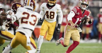 NFL: Purdy and the 49ers build a big lead and hold on to beat the Commanders
