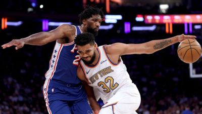 Sixers' Joel Embiid has 3 blocks in season opener vs. Knicks - ESPN