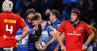 Munster’s strong start fades badly as Leinster come roaring back for bonus-point win