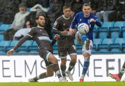 Gillingham striker Ronan Hale’s reaction to their 4-1 home defeat against Grimsby Town