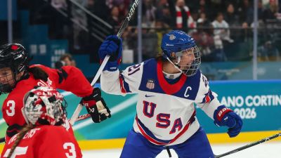 Winter Olympic - U.S.Olympic - Hilary Knight - Milan Cortina - USA women's hockey team throttles archrival Canada as captain Hilary Knight ties Olympic record - foxnews.com - Italy - Usa - Canada - county Caroline - county Harvey - county Gregory - city Santa