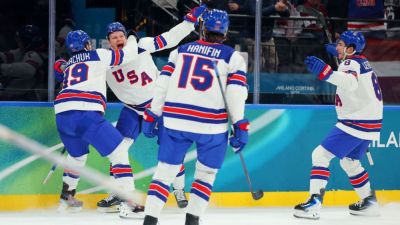 U.S. men's hockey dominates Latvia in Olympic opener - ESPN