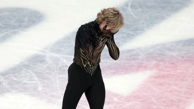 'Quad God' Ilia Malinin falls twice, finishes eighth after shocking performance