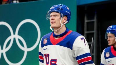 Connor Macdavid - Brady Tkachuk - Milan Cortina - American star Brady Tkachuk says there's hatred in USA-Canada rivalry ahead of gold medal match - foxnews.com - Italy - Usa - Canada - Slovakia - county Crosby