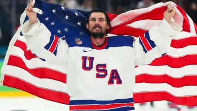 Winter Olympic - Devon Toews - Connor Hellebuyck - Mitch Marner - Jack Hughes - Jared C.Tilton - Taylor Heise - Connor Hellebuyck's miracle stick save helped Team USA capture first hockey gold since 1980 at Olympics - foxnews.com - Italy - Usa - Canada - county Lake