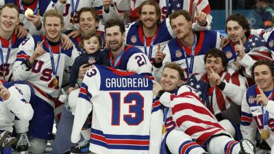 Johnny Gaudreau's widow 'thankful' for way Team USA men's hockey honored late husband