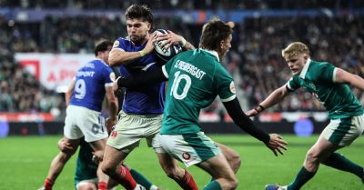 France leads Ireland 22-0 at half-time