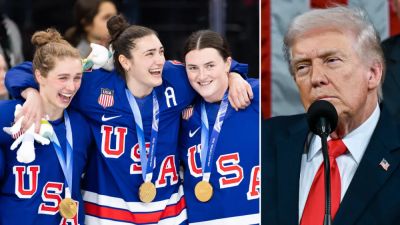 US women's hockey players crack jokes about men's team on 'Saturday Night Live' after Trump controversy