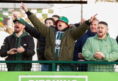 Ashford United co-owner Lloyd Hume working on plans to build new terracing behind each goal at Homelands