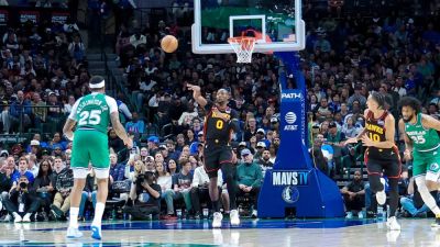 Jonathan Kuminga - Hawks' Jonathan Kuminga drains the sixth-longest shot in NBA history in improbable fashion - foxnews.com - Usa - state Texas - county Dallas - county Maverick