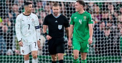 Glenn Nyberg, who sent off Ronaldo in Dublin, to officiate Ireland playoff