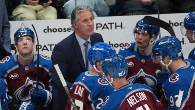 David Zalubowski - Jared Bednar - Nathan Mackinnon - Avalanche coach takes puck to the face, will miss final regular-season games - foxnews.com - state Colorado - county Bay