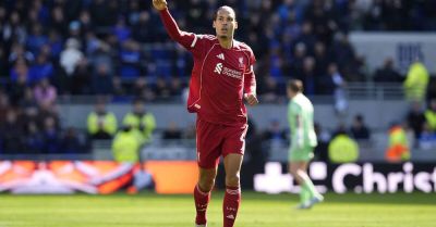 Virgil van Dijk header earns Liverpool last-gasp Merseyside derby win at Everton