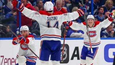 Juraj Slafkovsky caps hat trick with OT winner for Canadiens - ESPN