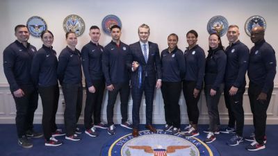 Military Olympians honored at the Pentagon, against backdrop of Iran war - foxnews.com - Italy - Usa - New York - Iran - Afghanistan - Iraq - county Bay