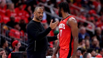 Rockets coach Ime Udoka tells team to 'grow up' after blowing late lead to fall behind Lakers 3-0 in playoffs