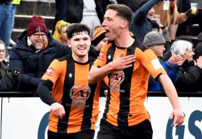 Thomas Reeves - Greg Cundle - Folkestone Invicta - Alfie Paxman - Easter Monday - Folkestone Invicta 3 Ramsgate 2 match report: Champions presented with Isthmian Premier trophy after two-goal Jake Hutchinson and Nathan Paul-Lavaly lead them to another win at Cheriton Road - kentonline.co.uk