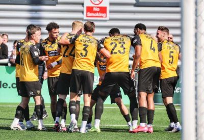 Maidstone United - Craig Tucker - George Elokobi - Sam Corne - Maidstone United 5 Hornchurch 4 match report: John Gilbert, Riley Court, Hamzad Kargbo, Taylor Foran and Sam Corne give Stones victory in nine-goal National League South thriller - kentonline.co.uk