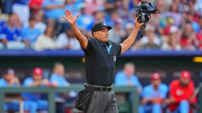 Rob Manfred - MLB ump's blown strike call overturned by ABS leaves announcer stunned: 'Yikes' - foxnews.com - state Missouri - county St. Louis