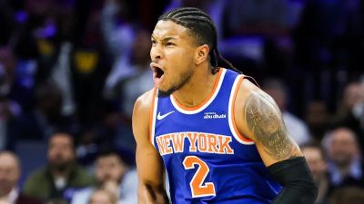 Jalen Brunson - Paul George - Josh Hart - Emilee Chinn - Knicks tie multiple NBA Playoffs records for three-pointers to sweep 76ers in Game 4 - foxnews.com - New York