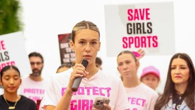 Parents of girls' track star facing trans athlete speak out against Newsom over Title IX crisis