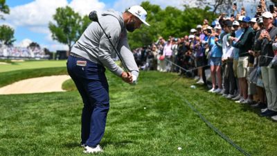 Jon Rahm - Jon Rahm apologizes as divot in anger hits volunteer at PGA - ESPN - espn.com - state North Carolina