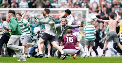 Celtic crush Hearts’ dreams as late win clinches fifth straight title