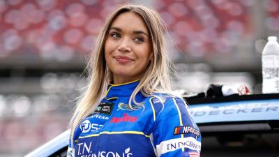 Female NASCAR driver cries during shocking in-car meltdown, parks truck during race and rage-quits the series