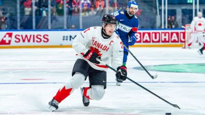 Macklin Celebrini nets 2 as Canada shuts out Italy at worlds - ESPN