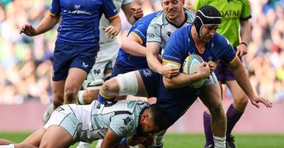 James Lowe - Harry Byrne - Dan Edwards - Garry Ringrose - Jack Conan - Joe Maccarthy - Max Deegan - Rhys Davies - Leinster score 11 tries in Ospreys rout to secure second place in the URC - breakingnews.ie - Ireland - Jordan