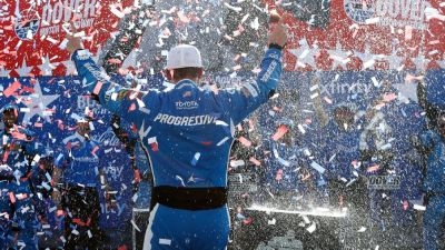 Kyle Larson - Denny Hamlin - Chase Elliott - Chase Briscoe - Kyle Busch - Ryan Blaney - Daniel Suarez - Brad Keselowski - Erik Jones - Ross Chastain - Joe Gibbs - Denny Hamlin outduels Chase Briscoe to win NASCAR All-Star Race - ESPN - espn.com - county Dillon