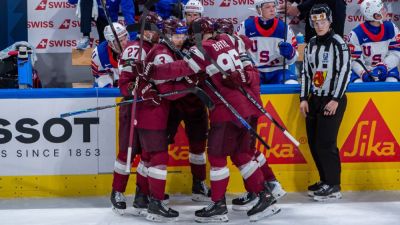 Matthew Tkachuk - Latvia hands U.S. its third loss at ice hockey worlds - ESPN - espn.com - Sweden - Germany - Denmark - Switzerland - Usa - Norway - Austria - Hungary - Slovenia - Latvia - Slovakia