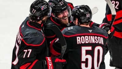 Nikolaj Ehlers - Nikolaj Ehlers scores OT winner as Hurricanes tie series - ESPN - espn.com - state North Carolina