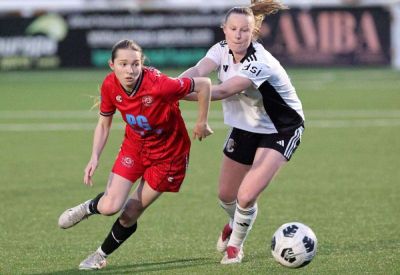 Chatham Town Women play AFC Portchester in the Women’s Combined Counties Cup final at Cobham FC in Surrey