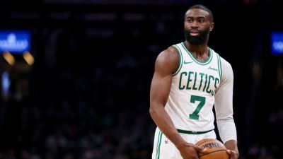 Joel Embiid - Jalen Duren - Jaylen Brown - Paul George - Celtics' Jaylen Brown rips refs, calls out Embiid for flopping - ESPN - espn.com