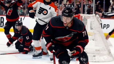 Hurricanes beat Flyers on Taylor Hall's OT goal for 2-0 lead - ESPN